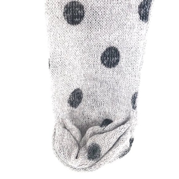 H&M Polka Dot Gray & Black Long Sleeve Sweater Tee - Picture 5 of 6